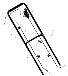 Handle Assembly Diagram and Parts List for 226111X92A 2004 Briggs and Stratton Lawn Mower